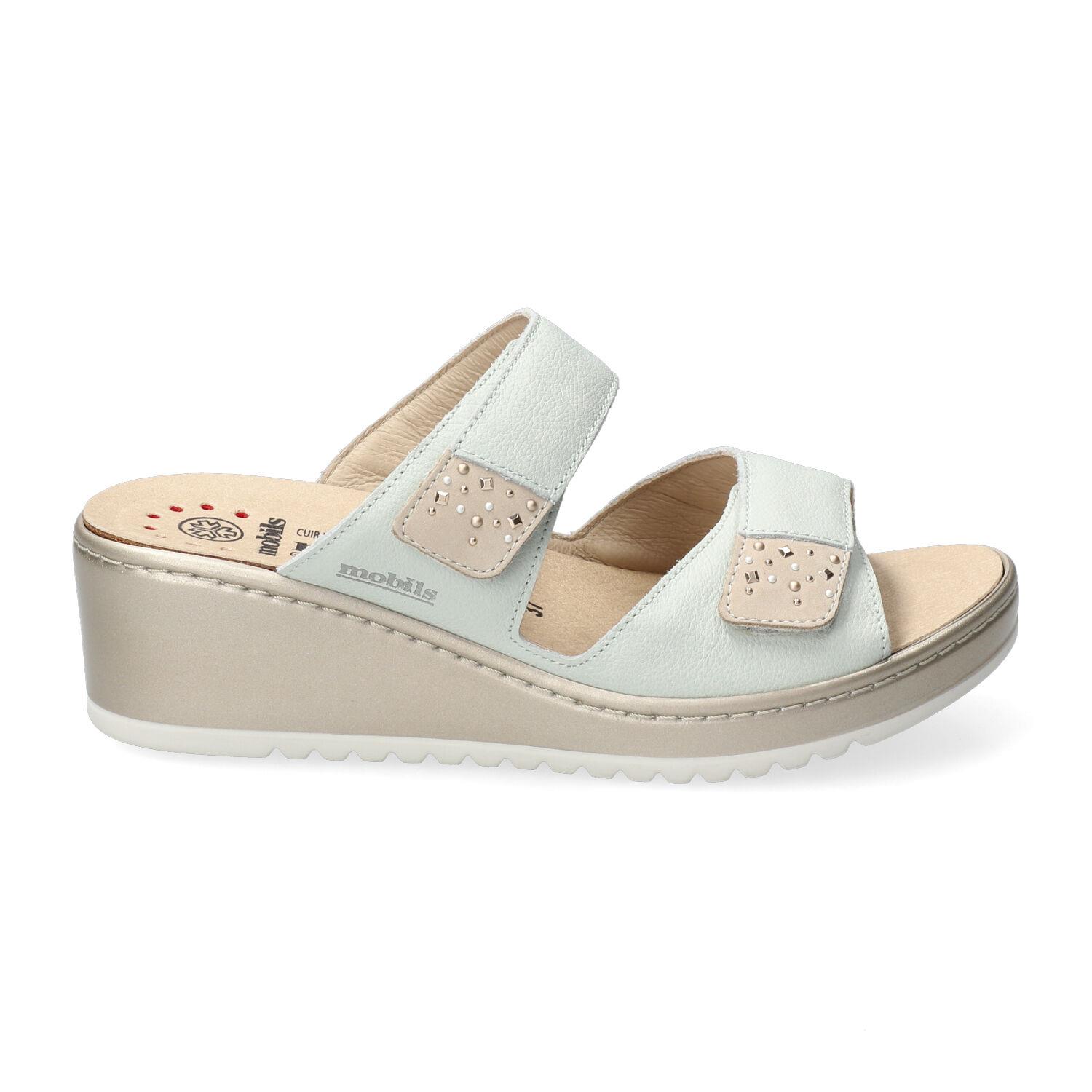 mules femme modèle Navina Vert eucalyptus - Mephisto